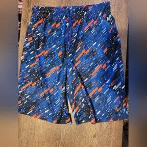 Dynamic Blue and Orange Kids Shorts